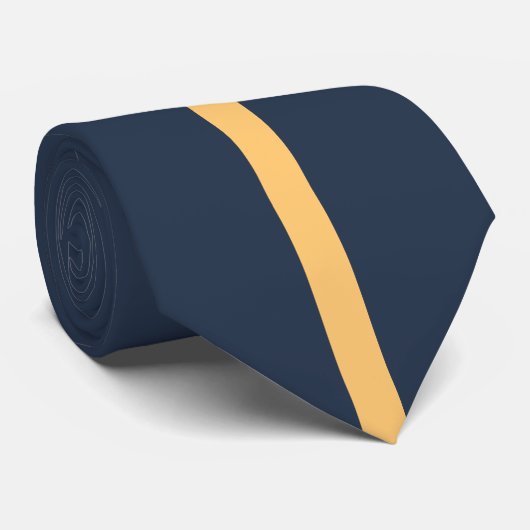 金ゴールドと青 ネクタイ (ロール)