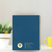 金ゴールドと青、ビジネス企業の用フォト ノートブック