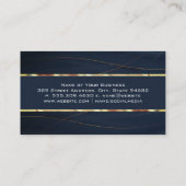 金ゴールドと青 | 贅沢 名刺 (裏面)