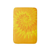 金ゴールドと黄色い緩和曲線絞り染め バスマット (正面縦)