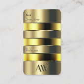 金ゴールドと黄色の光学缶フェイク版木、銅版、版画文字 名刺 (正面)