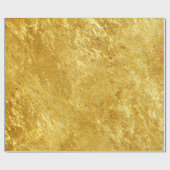 金ゴールドと黄色めっきした大理石パターン ラッピングペーパー (フラット)