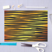 金ゴールドと黒いトラのようなパタストライプーン，動物 薄葉紙 (クラフト)