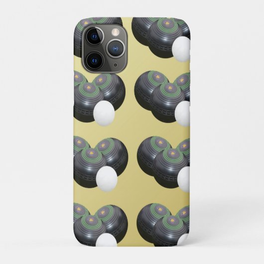 金ゴールドと黒い芝生のボウルのパターン Case-Mate iPhoneケース (裏)