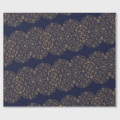 金ゴールドと黒くるみ割り妖精ラッピング紙 ラッピングペーパー (フラット)