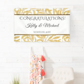 金ゴールドと黒のお祝いエレガントに 横断幕 (インサイチュ)