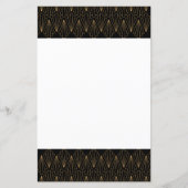 金ゴールドと黒のアールデコパターン (正面)