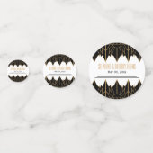 金ゴールドと黒のアールデコパタ結婚ーン コンフェッティ (正面)