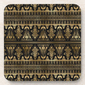 金ゴールドと黒のアールデコ コースター (正面)