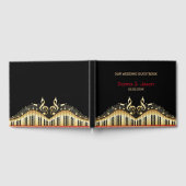 金ゴールドと黒のキーボード ゲストブック (全面)