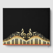 金ゴールドと黒のキーボード ゲストブック (裏面)