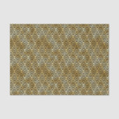 金ゴールドと黒のダイヤモンドアールデコパターン 薄葉紙 (正面)