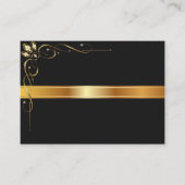 金ゴールドと黒のテンプレート 名刺 (正面)