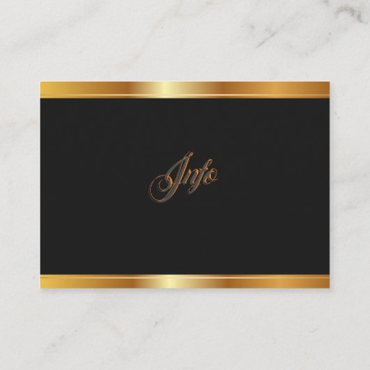 金ゴールドと黒のテンプレート 名刺 (裏面)