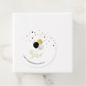 金ゴールドと黒のバルーン |パーティーありがとうメッセージカード フェイバータグ (インサイチュ)