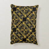 金ゴールドと黒のパターン アクセントクッション (裏面(縦))