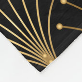 金ゴールドと黒のパターン。高級バックグラウンド フリースブランケット (角)