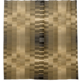 金ゴールドと黒のリボンシャワーカーテン シャワーカーテン