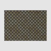 金ゴールドと黒の円のアールデコパターン 薄葉紙 (正面)