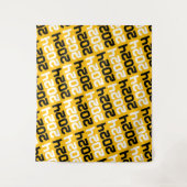 金ゴールドと黒の卒業背景 タペストリー (正面)