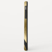 金ゴールドと黒の幾何学的デザイン Case-Mate iPhoneケース (裏面/左)