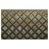 金ゴールドと黒の幾何形状パターン ファブリック (ファットクウォーター)