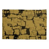 金ゴールドと黒の抽象芸術 枕カバー (裏面-左)