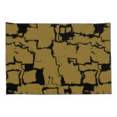 金ゴールドと黒の抽象芸術 枕カバー (裏面-右)