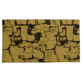 金ゴールドと黒の抽象芸術 枕カバー (正面右)