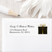 金ゴールドと黒の現在のラベル ラベル (インサイチュ)