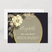 金ゴールドと黒の花嫁の提案 ポストカード (正面/裏面)