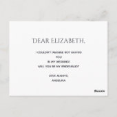 金ゴールドと黒の花嫁の提案 ポストカード (裏面)