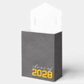 金ゴールドと黒の黒板の卒業ギフトボックス フェイバーボックス (オープン)