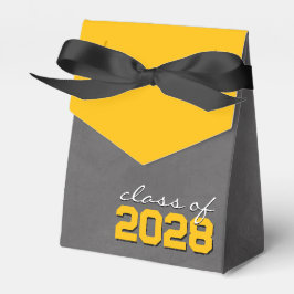 金ゴールドと黒の黒板の卒業ギフトボックス フェイバーボックス