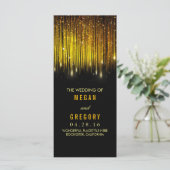 金ゴールドと黒のString Lights結婚式 プログラム (スタンド正面)