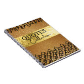 金ゴールドと黒は引用文のコールであなたの考えを得る ノートブック (右側)