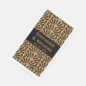 金ゴールドと黒アールデコの花結婚の数 (コーナー)