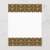 金ゴールドと黒アールデコ扇花モチーフ (正面)