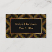 金ゴールドと黒エレガントいギフトユニーク登録カード エンクロージャーカード (裏面)