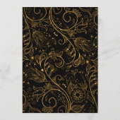 金ゴールドと黒エレガントフローラ結婚 メニュー (裏面)