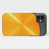 金ゴールドと黒ステンレス鋼メタル2 Case-Mate iPhoneケース (裏面(横))