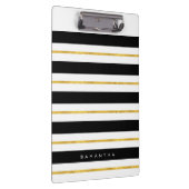 金ゴールドと黒ストライプ色 クリップボード (右)