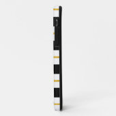 金ゴールドと黒ストライプ色 Case-Mate iPhoneケース (裏面/左)