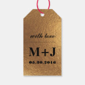 金ゴールドと黒スワールとカールありがとうギフトラベル ギフトタグ (裏面)