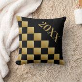 金ゴールドと黒チェス枕2021 クッション (ブランケット)