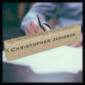 金ゴールドと黒パーソナライズされた、名前、アクリル デスクネームプレート