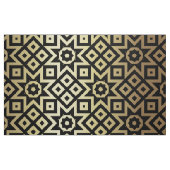 金ゴールドと黒モザイク模様 ファブリック (ファットクウォーター)