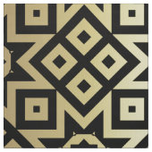 金ゴールドと黒モザイク模様 ファブリック (見本)