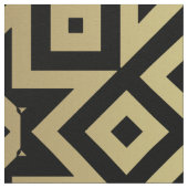 金ゴールドと黒モザイク模様 ファブリック (クローズアップ)