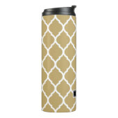 金ゴールドと黒モロッコクローバーモノグラム タンブラー (回転左)